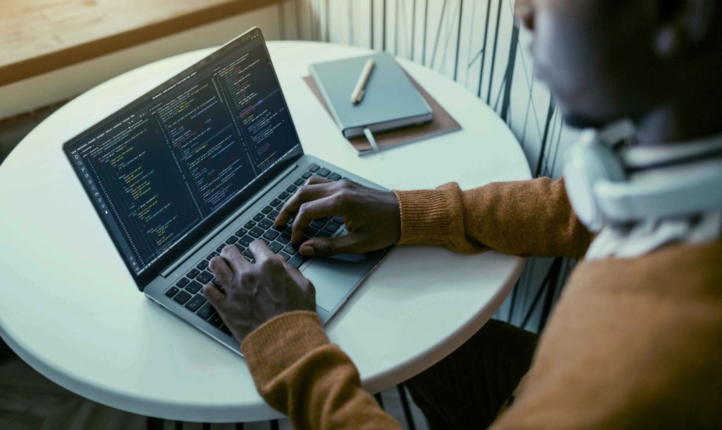 A develop working on application code